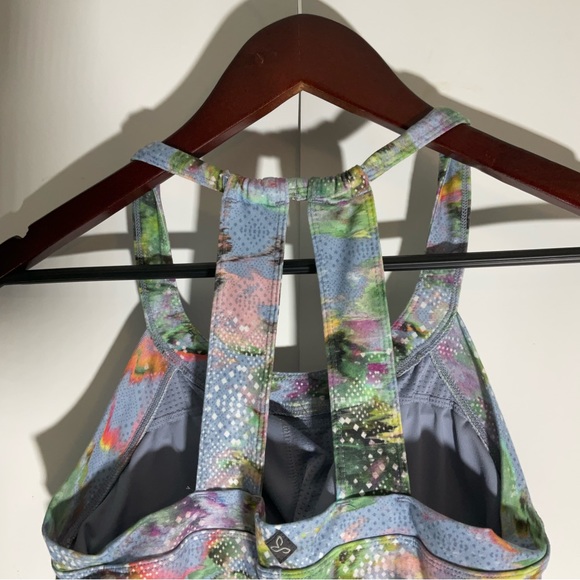 Prana Cantine Dress Blue Graceful Stretch Halter Double Strap back Round Neck XS - Picture 15 of 16